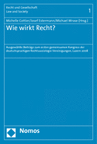 Band "Wie wirkt Recht?" (Nomos) jetzt online abrufbar